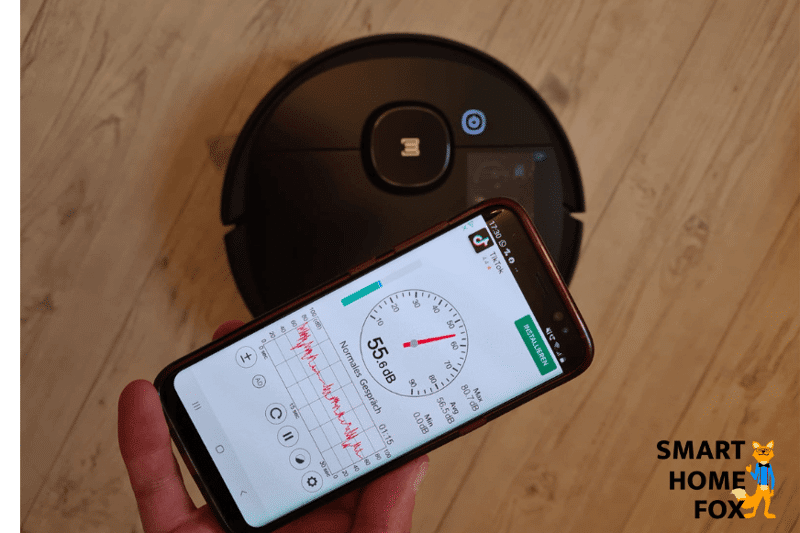 Измерение громкости Ecovacs Deebot OZMO 950 в децибелах